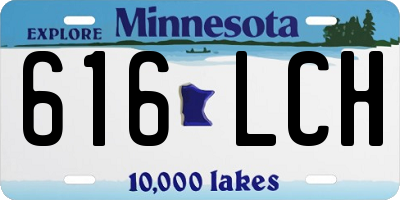 MN license plate 616LCH