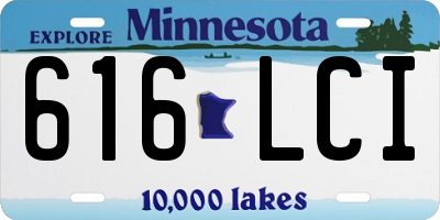 MN license plate 616LCI
