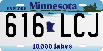 MN license plate 616LCJ