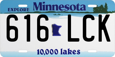 MN license plate 616LCK