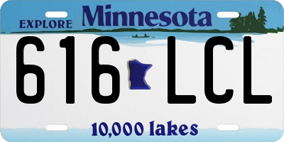 MN license plate 616LCL