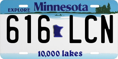 MN license plate 616LCN