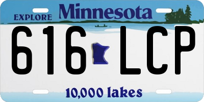 MN license plate 616LCP