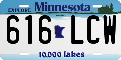MN license plate 616LCW