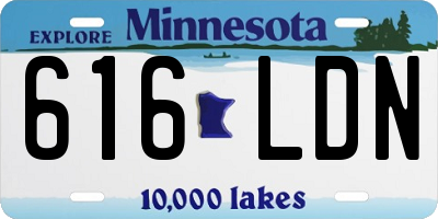 MN license plate 616LDN