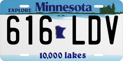 MN license plate 616LDV