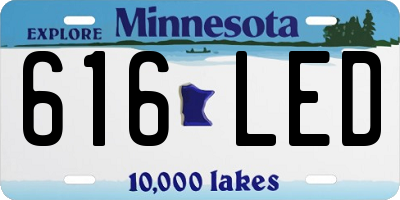 MN license plate 616LED