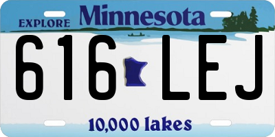 MN license plate 616LEJ