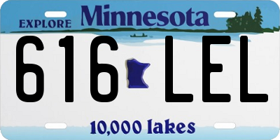 MN license plate 616LEL