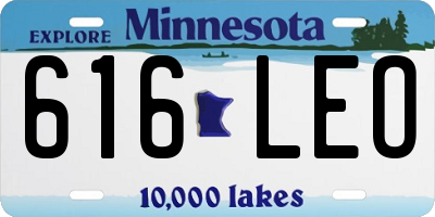 MN license plate 616LEO