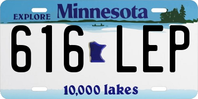 MN license plate 616LEP