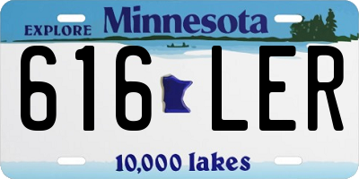 MN license plate 616LER