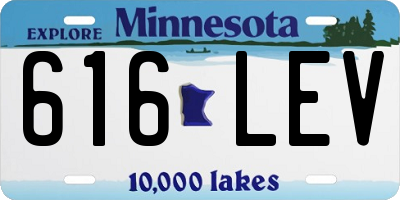 MN license plate 616LEV