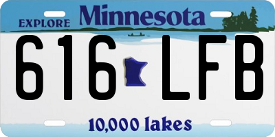 MN license plate 616LFB