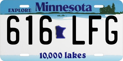 MN license plate 616LFG