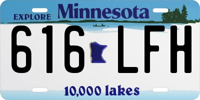 MN license plate 616LFH