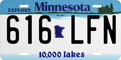 MN license plate 616LFN
