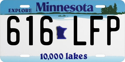 MN license plate 616LFP
