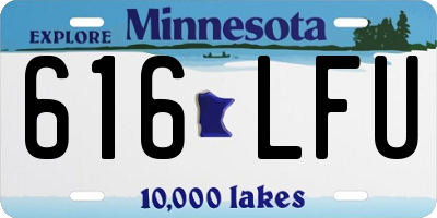 MN license plate 616LFU
