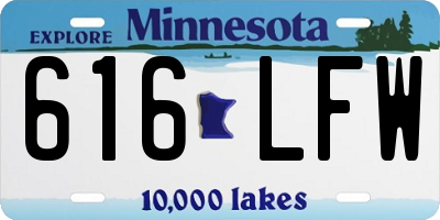 MN license plate 616LFW