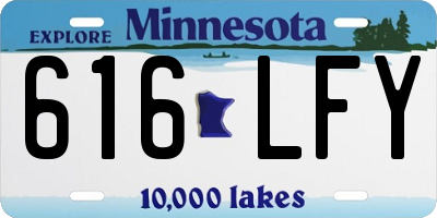 MN license plate 616LFY