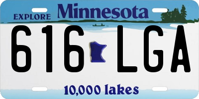 MN license plate 616LGA