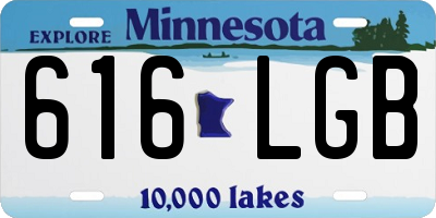 MN license plate 616LGB