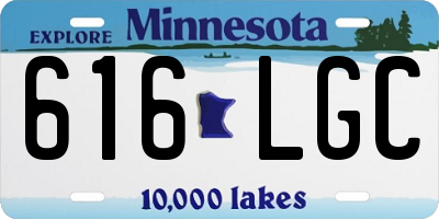 MN license plate 616LGC