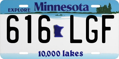 MN license plate 616LGF