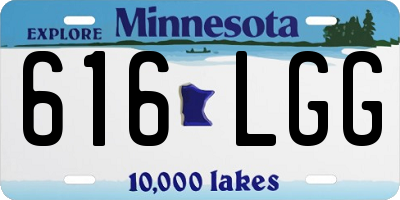 MN license plate 616LGG