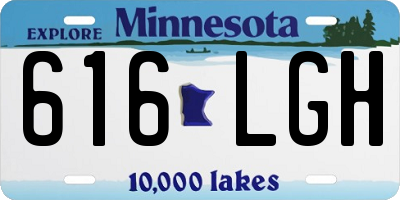 MN license plate 616LGH