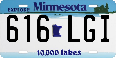 MN license plate 616LGI