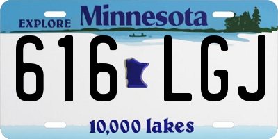 MN license plate 616LGJ