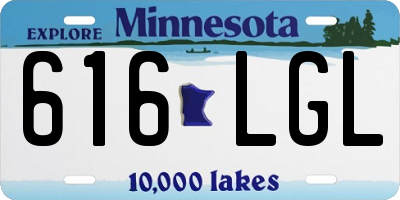 MN license plate 616LGL