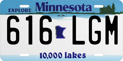 MN license plate 616LGM