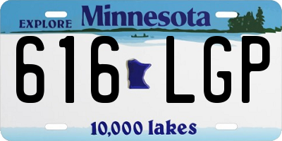 MN license plate 616LGP