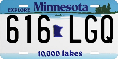 MN license plate 616LGQ