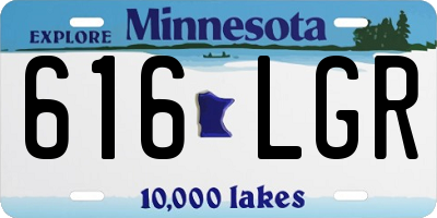 MN license plate 616LGR