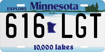 MN license plate 616LGT