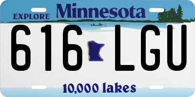 MN license plate 616LGU