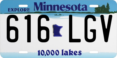 MN license plate 616LGV