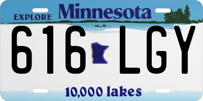 MN license plate 616LGY