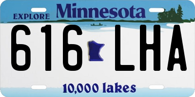 MN license plate 616LHA