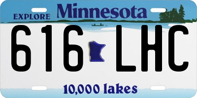 MN license plate 616LHC
