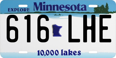 MN license plate 616LHE