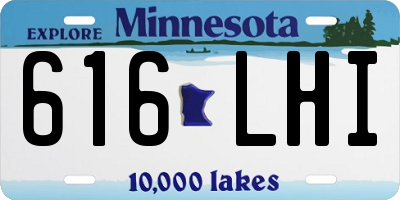 MN license plate 616LHI