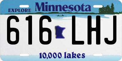 MN license plate 616LHJ