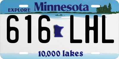 MN license plate 616LHL