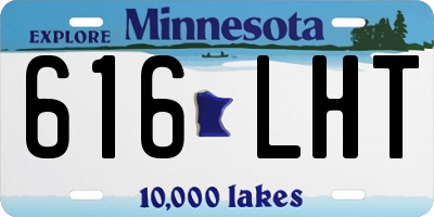 MN license plate 616LHT