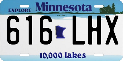 MN license plate 616LHX
